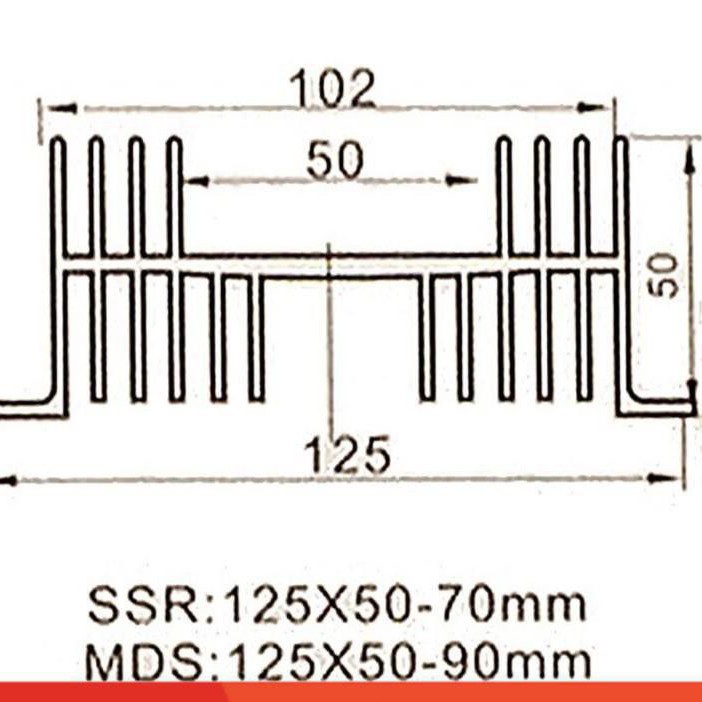 Đế nhôm tản nhiệt cho rơle bán dẫn SSR loại to