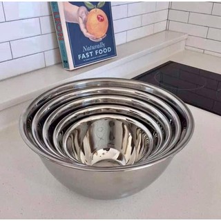 Tô inox ❤ FREESHIP  ❤sét 5 tô inox cao cấp Nhật Bản - 14,16,20,22,24CM