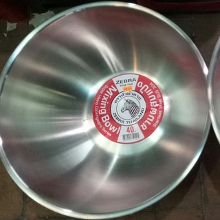 Thau thố trộn inox Zebra Thái Lan 40cm-135040-14.5L. Nhập khẩu Thái Lan, inox 304 cao cấp siêu bền