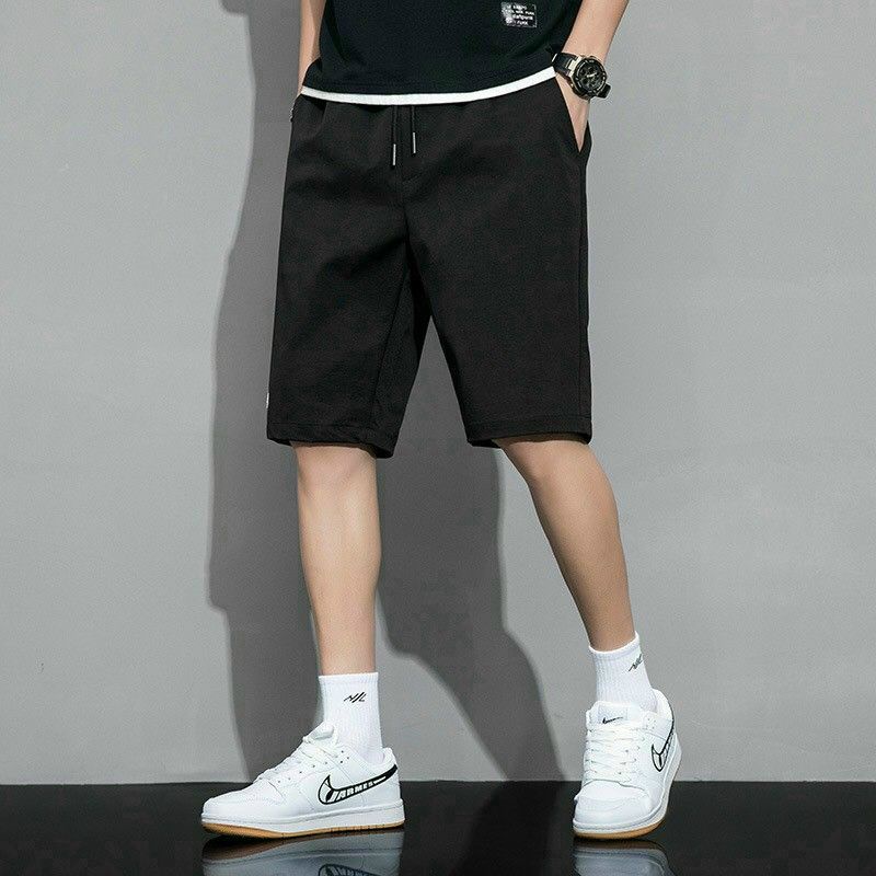 Quần short kaki unisex nam nữ lưng thun co giãn, kiểu dáng thể thao ngày hè