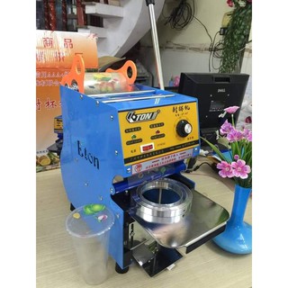 Máy dán ép dập nắp miệng ly cốc ETON D7