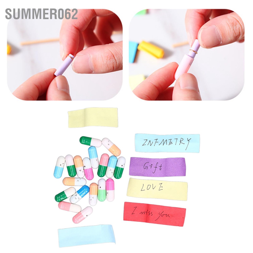 Đầu thư tình yêu Capsule Capsule 100 Capsule Letterhead trong lọ thủy tinh 【Summer062】