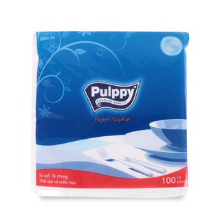 Khăn Giấy Ăn PULPPY Paper Napkin 100 tờ