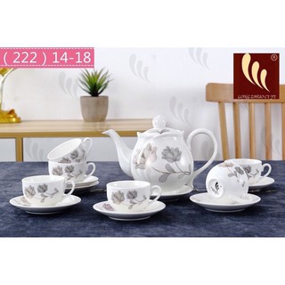 BỘ ẤM CHÉN SỨ IN HÌNH CỰC KÌ ẤN TƯỢNG, SANG TRỌNG  Em về mẫu cao cấp xinh lắm ạ