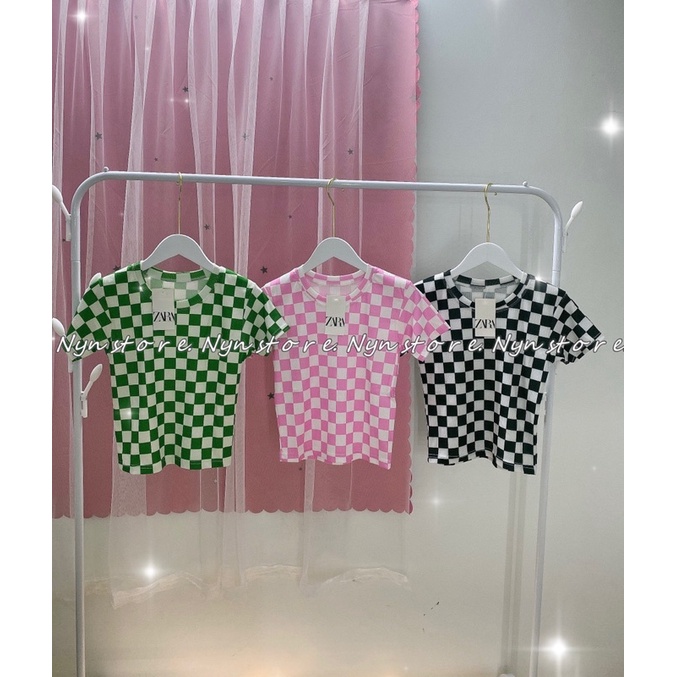 Áo Thun Crotop Kẻ Ô Vuông