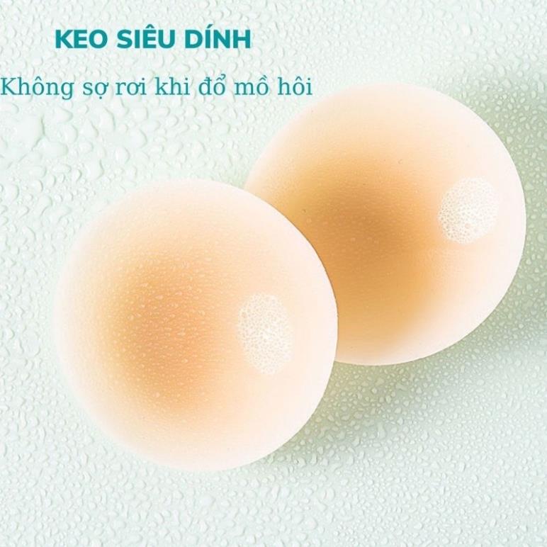 Miếng Dán Ngực Silicon Hộp Xanh Nhiệt Tự Thân Không Keo, Dán Ti Siêu Dính Bảo Vệ Nhũ Hoa Hot Bikini 4800