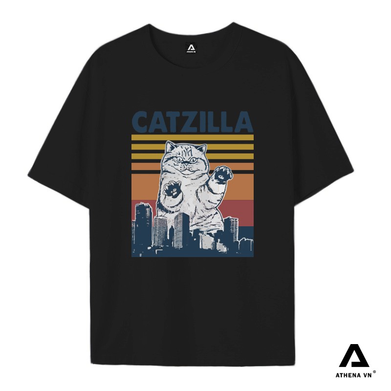 Cat Zilla Tee - 1 Chiếc Hoàng Thượng Siêu To Khổng Lồ - Áo thun Unisex fullsize