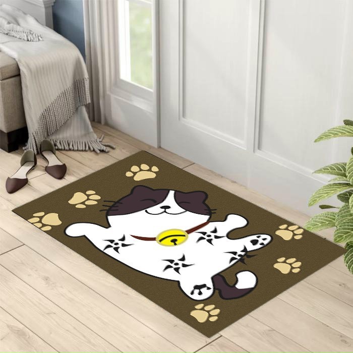 [RẺ VÔ ĐỊCH] Thảm Chùi Chân 3d Chống Trơn Trượt Hình Thú Đáng Yêu Kích Thước 40x60cm