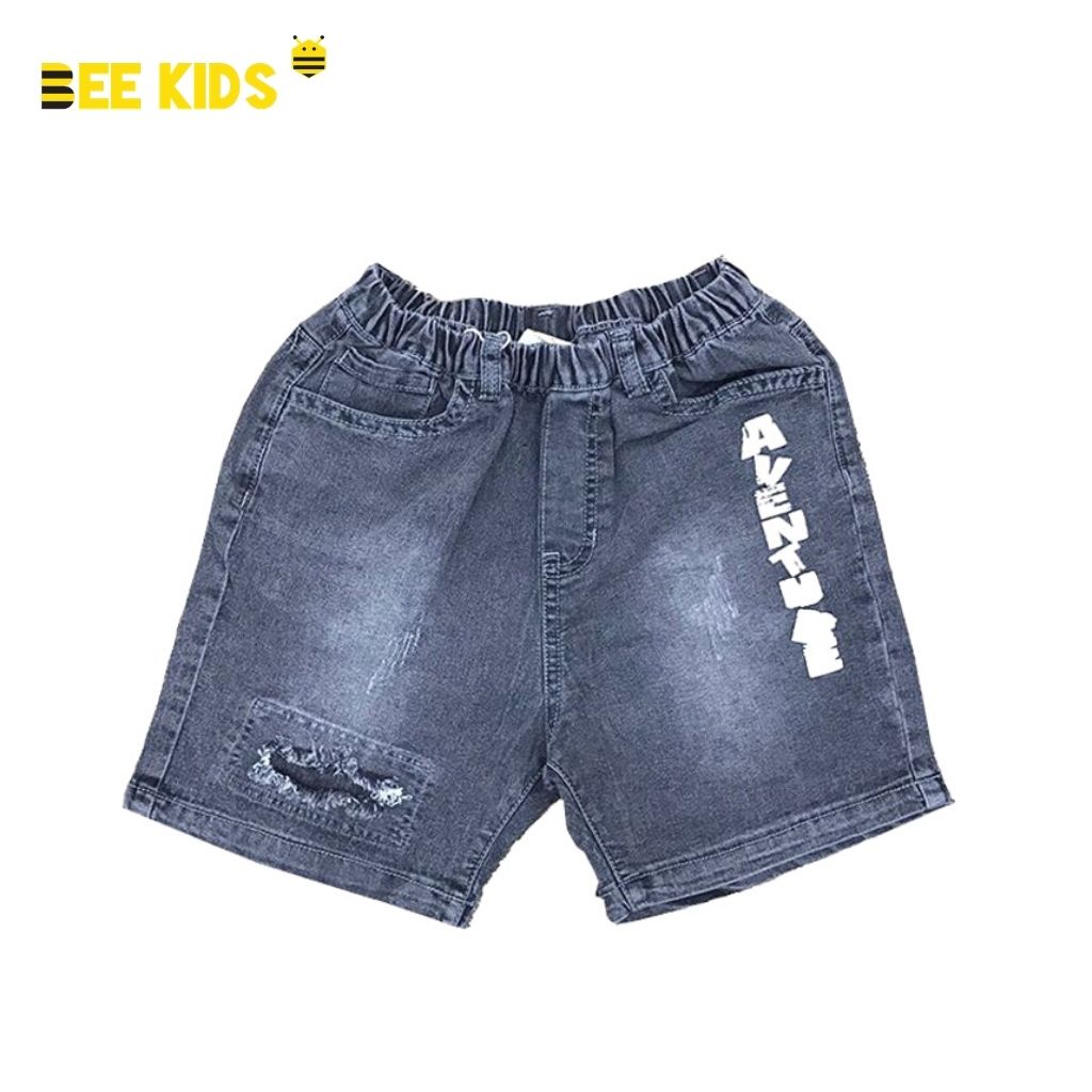 Quần Ngố Bò Cạp Chun Cho Bé Trai Bee Kids Mài Rách Thời Trang Chất Liệu Cao Cấp (2 - 14 Tuổi) 8QJ01604CT