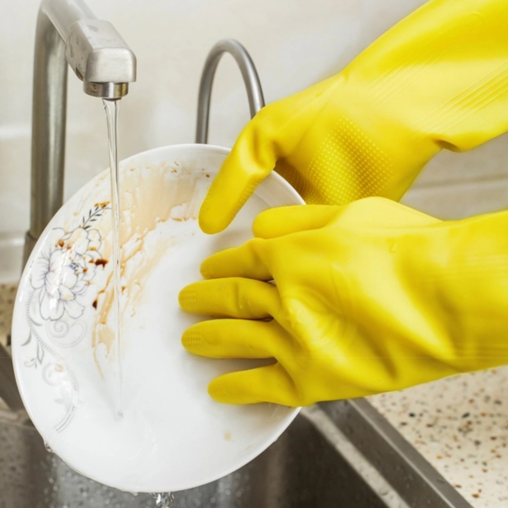 Găng tay sao su gia dụng rửa chén bát - Công nghệ hàn quốc [ Có size nam và size nữ ]