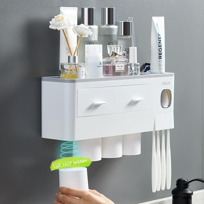 [VIP] Bộ Nhả Kem Đánh Răng Ecoco Tự Động, Kệ Để Đồ Phòng Tắm Cao Cấp