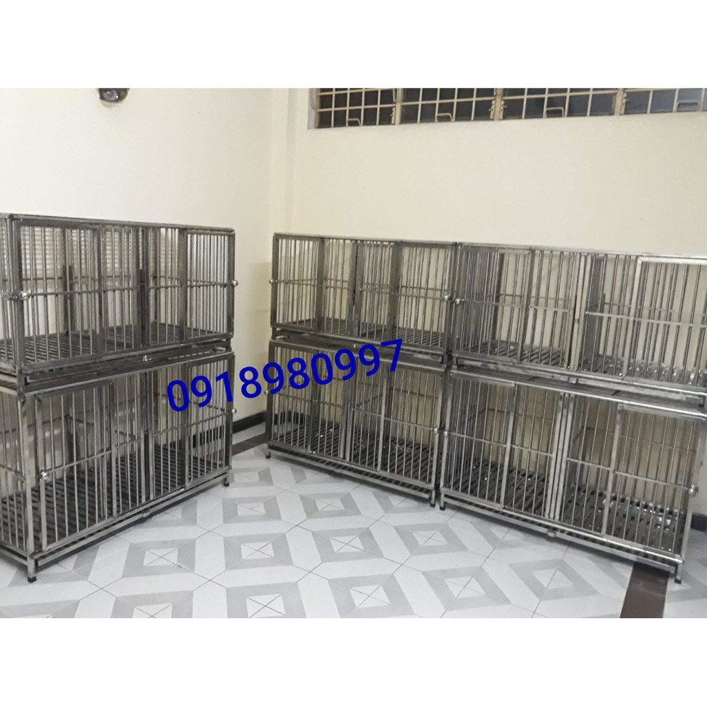 Chuồng nuôi chó, lồng chó inox các loại nuôi chó từ 10kg đến 30 kg