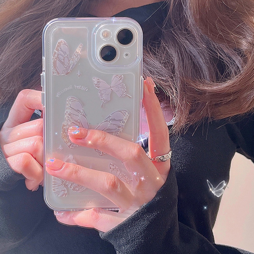 Ốp Điện Thoại TPU Acrylic Mềm Chống Mồ Hôi Đính Nơ Cho IPhone 14 13 12 11 Pro Max X XR 8 7 Plus Ultra