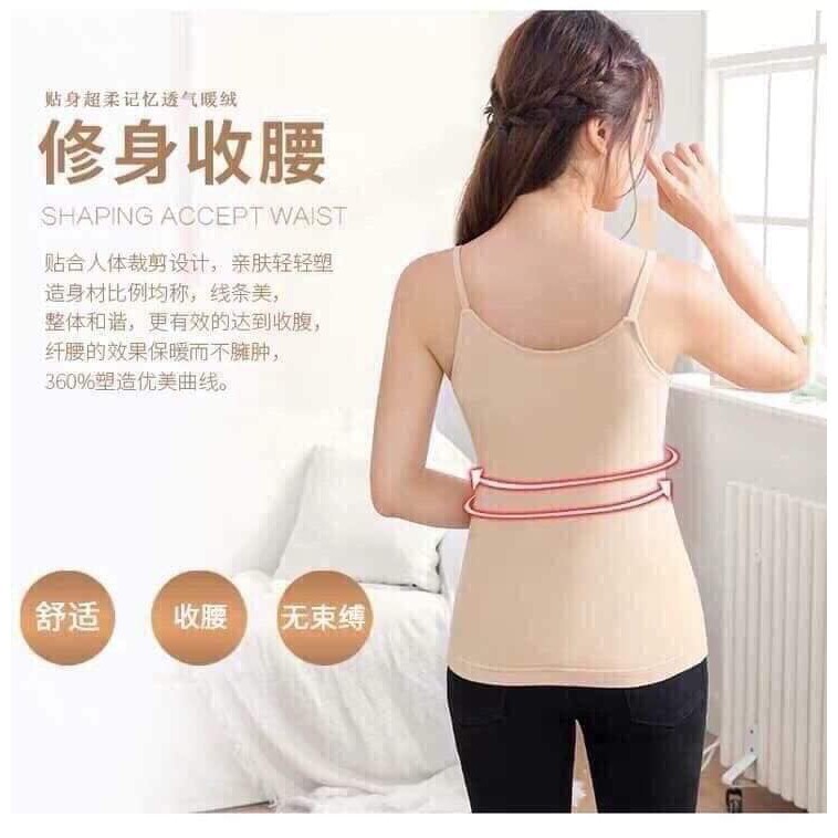 ÁO 2 DÂY GIỮ NHIỆT LÓT LÔNG | Áo 2 dây giữ nhiệt body hot hit