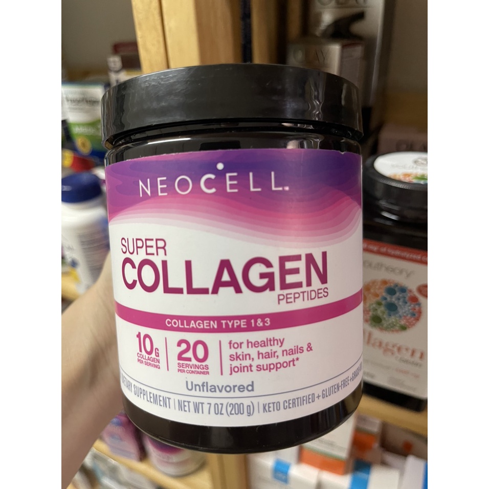 (EXP: 07/2024) SALE: Collagen bột tác dụng nhanh Neocell Super Collagen 200g