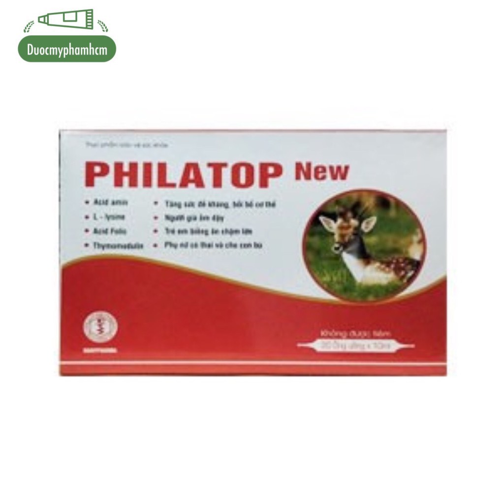 Philatop New Đại Uy ống nhựa, dùng cho trẻ biếng ăn chậm lớn (hộp 20 ống)