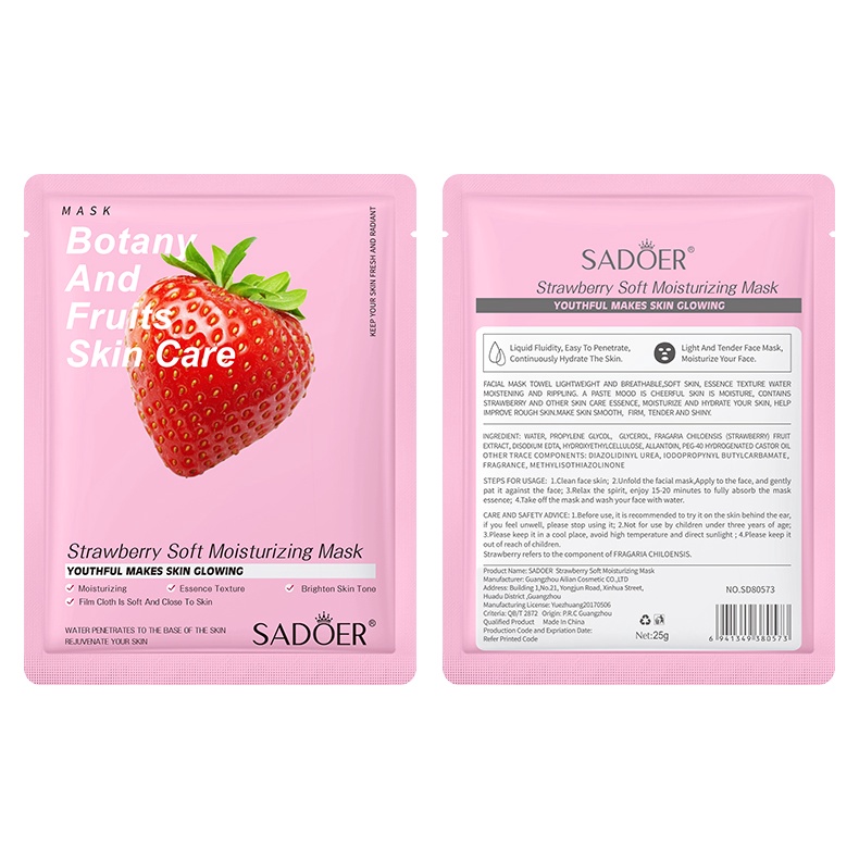 [MN 002] Mặt nạ giấy SADOER dưỡng ẩm da, phục hồi, tái tạo giúp da căng bóng, mask cấp ẩm, mặt nạ trắng da, dịu da | WebRaoVat - webraovat.net.vn