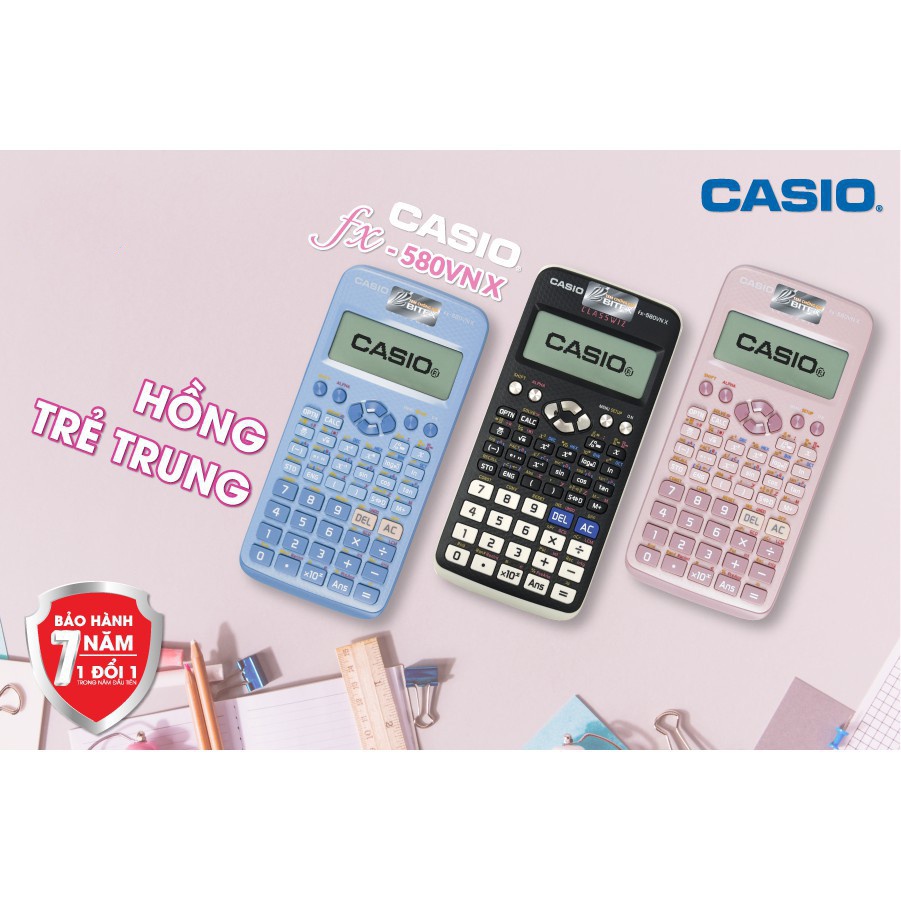 Máy Tính Casio FX 580VNX Chính Hãng Nhập Khẩu Thái Lan 521 Tính Năng Có Thể Chuyển Đổi Tiếng Việt - Máy Tính Học Sinh