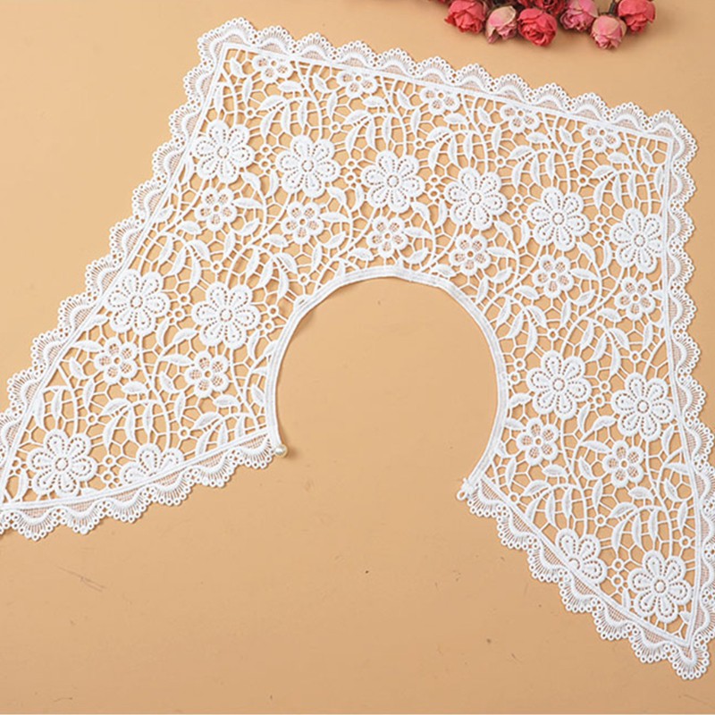 Cổ áo giả dạng ren nơ thêu thời trang cho nữ