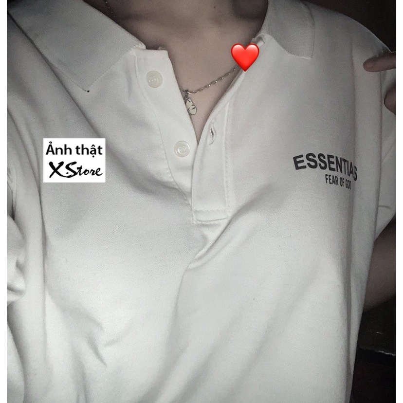 áo polo cổ đức, thun ESSENTIALS nam nữ có Big Size Fear of god FOG X.store , phông Cotton mềm mịn Hè Hottrend 2022 1022