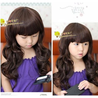 Bộ tóc giả xoăn dài mái ngố