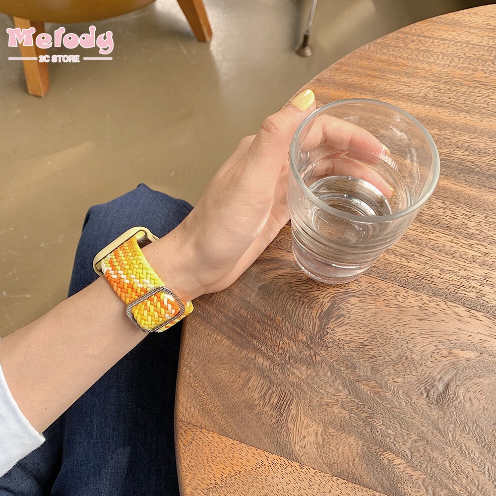 Bộ Dây Nylon Thay Thế Cho Đồng Hồ Thông Minh Apple Watch Series 7/6/SE/5/4/3/2/1 iwatch 45/44/42/41/40/38mm