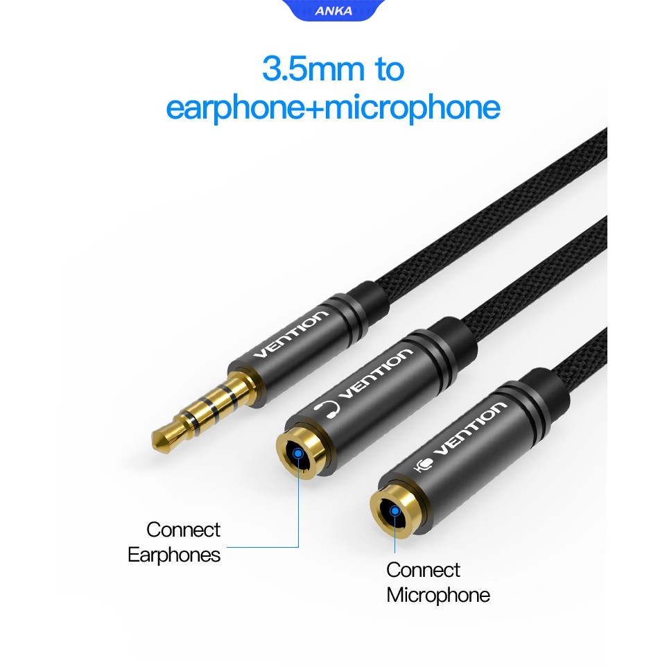 Đầu Chia Cổng Âm Thanh Giắc Cắm 3.5mm Cho Điện Thoại / Mp3