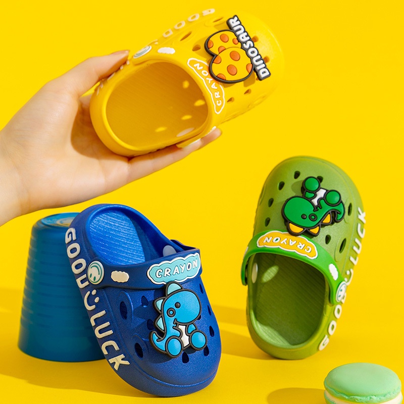 Dép Sandal Chống Trượt Hình Khủng Long Phong Cách Mới Cho Bé Trai Bé Gái TTC071