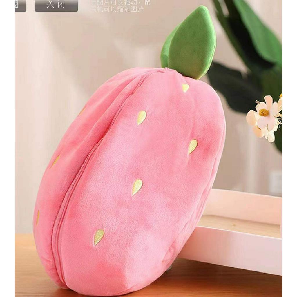 ✌2 Trong 1Thỏ dâu!✌Gấu Bông con thỏ Cosplay 2 Màu - Bunny Bông Cao Cấp Gấu Bông Thú Nhồi Bông Hình Thỏ dâu Và Cà Rốt