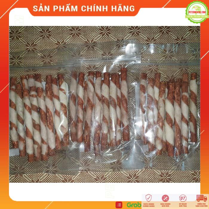 Xương gậm da bò xoắn 🦮 FREESHIP 🦮 Pet Snack THT MS: 853 12 cây | bánh thưởng xương gậm da bò sạch răng cho chó cún