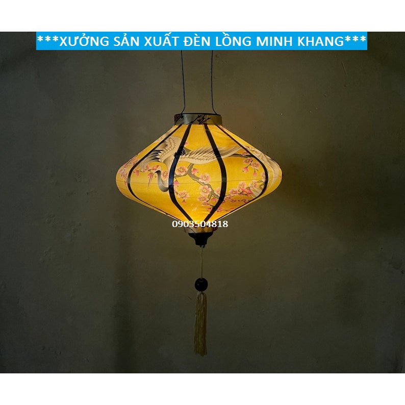 Lồng Đèn Tre Lụa Hội An 35cm, 50cm Hình Đĩa Bay Chim Hạt, Trang Trí Ngoài Trời Siêu Bền. Đèn Ngủ, Đèn Trần, Đèn DECOR...