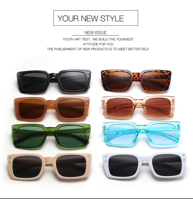 Kính mát gọng vuông nhỏ phong cách Hàn Quốc