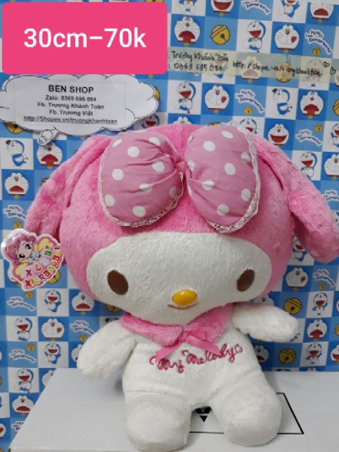 Gấu bông Melody màu hồng, cao 30cm, mới 99%, sạch, thơm, kèm clip - 90k❤💕💞