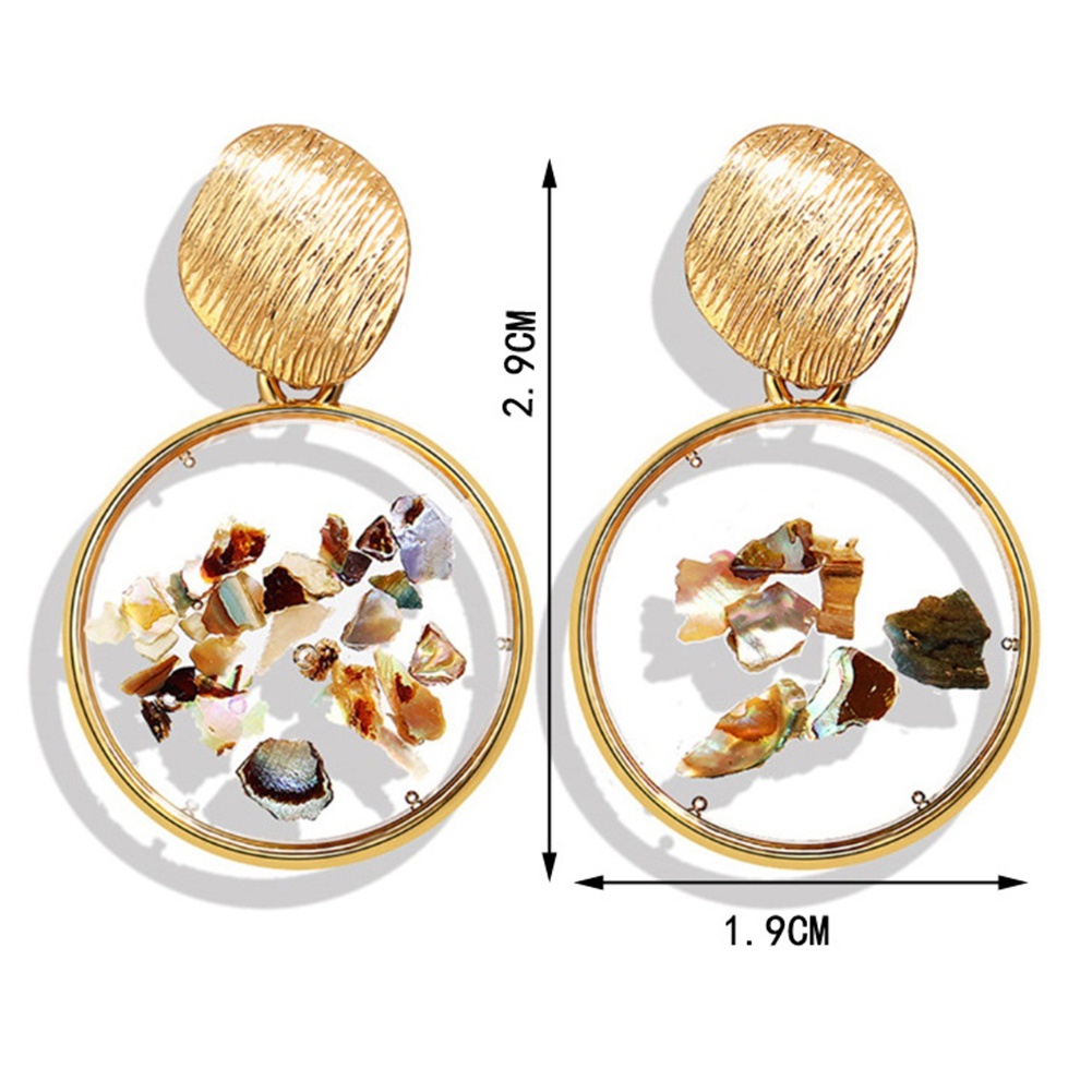 Đôi Bông Tai Họa Tiết Hình Học Kiểu Dáng Trẻ Trung Cho Nữ