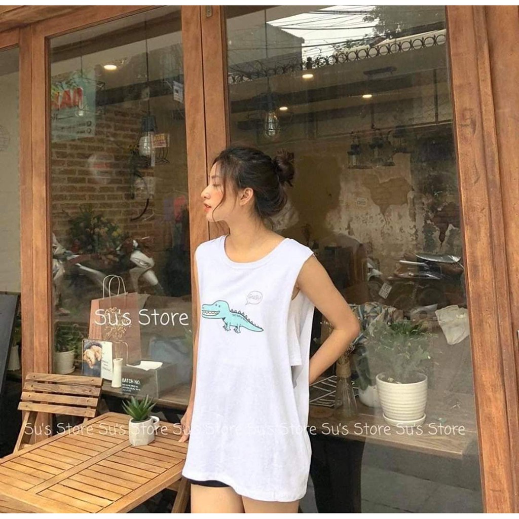 ÁO THỤNG TANK TOP CÁ SẤU GNASH TẶNG KÈM BRA VNXK CHẤT ĐẸP