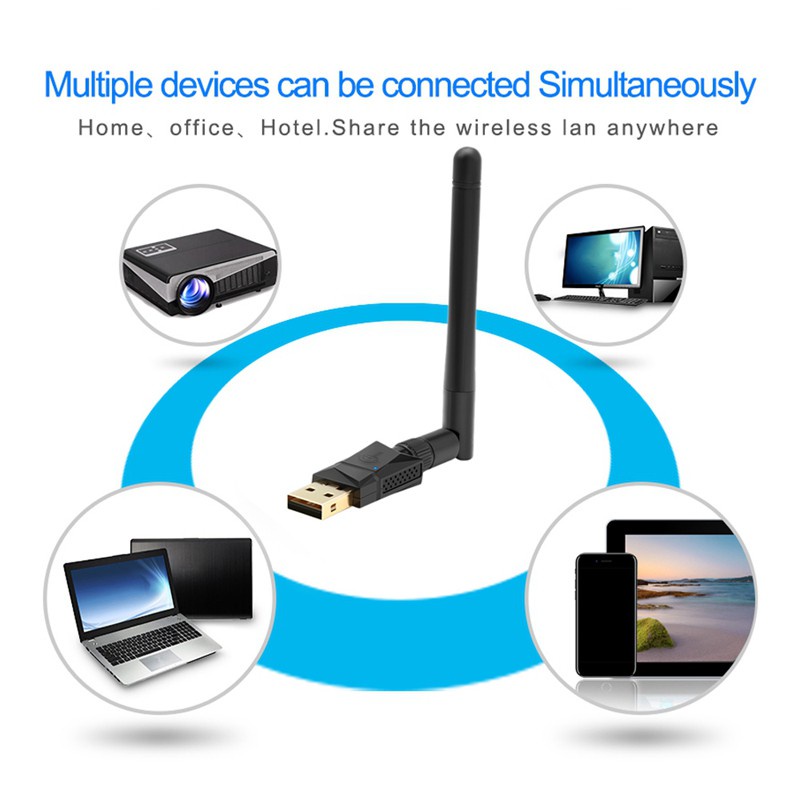 Usb Mạng 600mbps 2.4g / 5.8g 3 Trong 1 Đầu Đọc Thẻ Micro-Sd