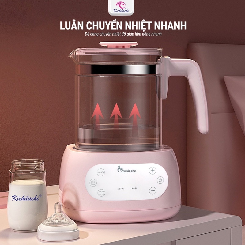 Máy đun nước pha sữa thông minh KICHILACHI MAMICARE, dung tích 1200ml đáp ứng đủ cho cả gia đình