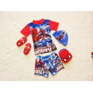 Bộ đồ bơi bé trai Spider Man kèm nón bơi
