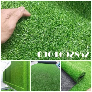 Cỏ nhựa nhân tạo 2 cm đế bạt kèm video thực tế sp