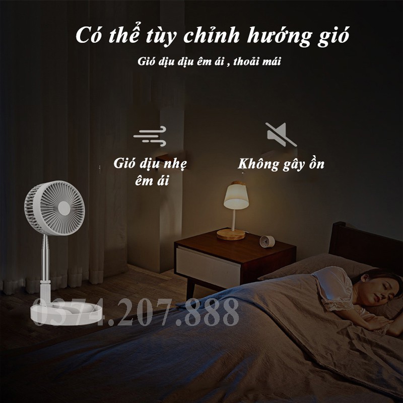 Quạt Tích Điện Gấp Gọn- Mila - Quạt Tích Điện Mini Tiện Ích Hàng Cao Cấp