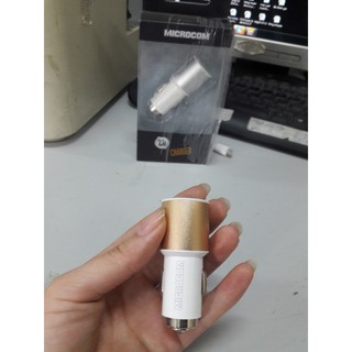 Củ sạc ôtô microcom 2.1a 2 cổng cắm usb