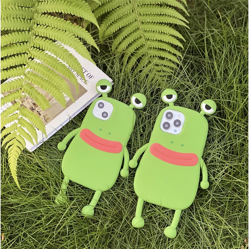 Iphone Ốp Điện Thoại silicone Hình Ếch Xanh Cho Iphone15 xs max 11promax 12promax 13promax
