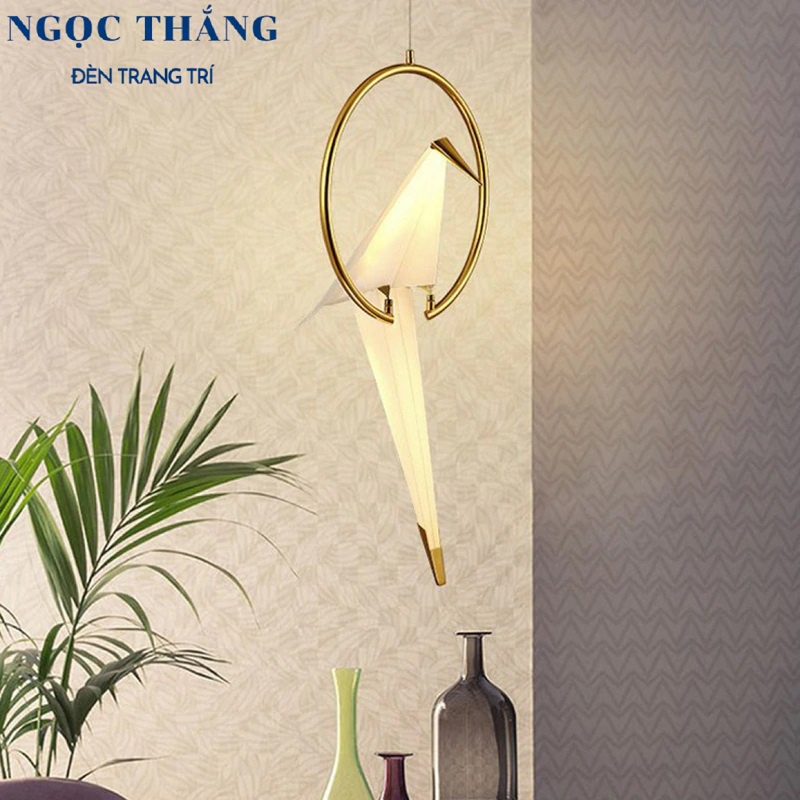 Đèn Led thả trần chim hạc trang trí phòng khách bàn ăn T68B Ngọc Thắng
