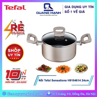 Nồi chống dính Tefal Sensations H9104614 24cm [Hàng chính hãng, dùng cho bếp từ, bếp ga, bếp hồng ngoại]