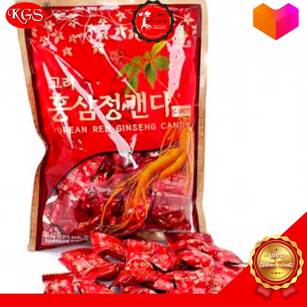 Kẹo hồng sâm CHÍNH HÃNG KGS NHẬP KHẨU - Sản Xuất Hàn Quốc 300g (Có đường/Không đường)