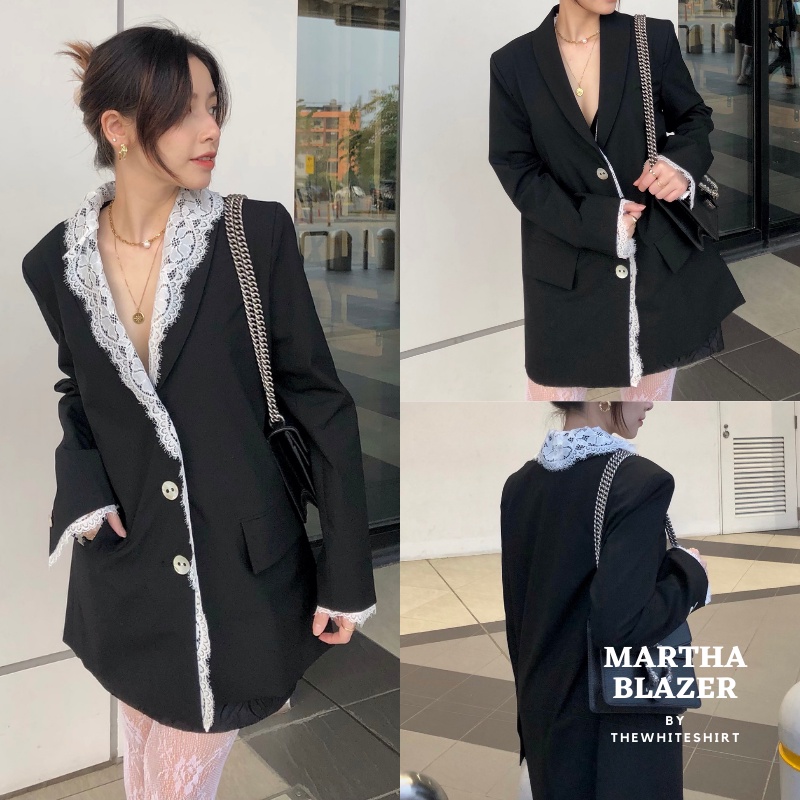 MARTHA BLAZER - áo blazer cổ ren thanh lịch độc đáo thanh lịch