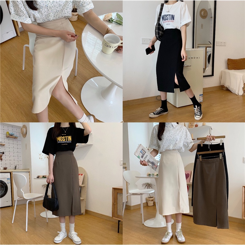 (SẴN ĐEN size M)- Chân váy xẻ dài Quảng Châu- Tikbook Store | BigBuy360 - bigbuy360.vn