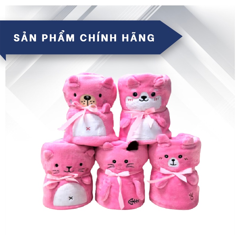 Mền gấu bông cho bé chăn hè mền lông Accasa 1m x 1m5