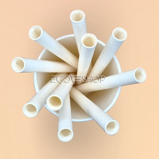 Ống hút giấy ø10x197mm - màu trắng