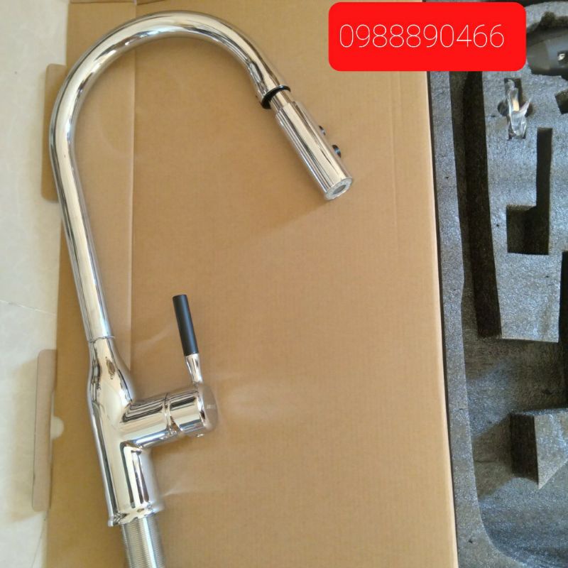 [Chính hãng] Vòi rửa bát nóng lạnh dây rút cao cấp Kobesi KB804, bảo hành 3 năm | BigBuy360 - bigbuy360.vn